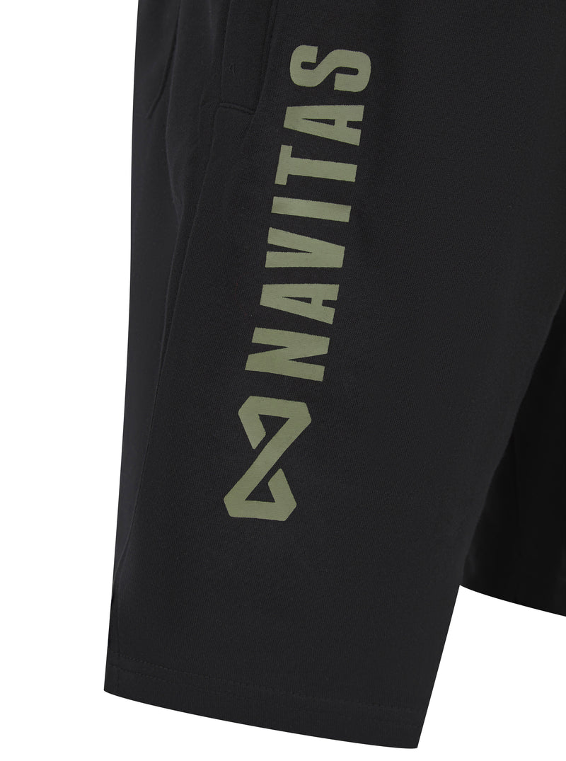 Core Black Jogger Shorts