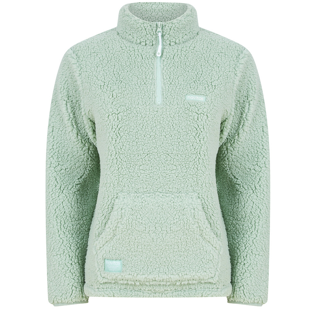 Womens Sherpa Pullover Light Green