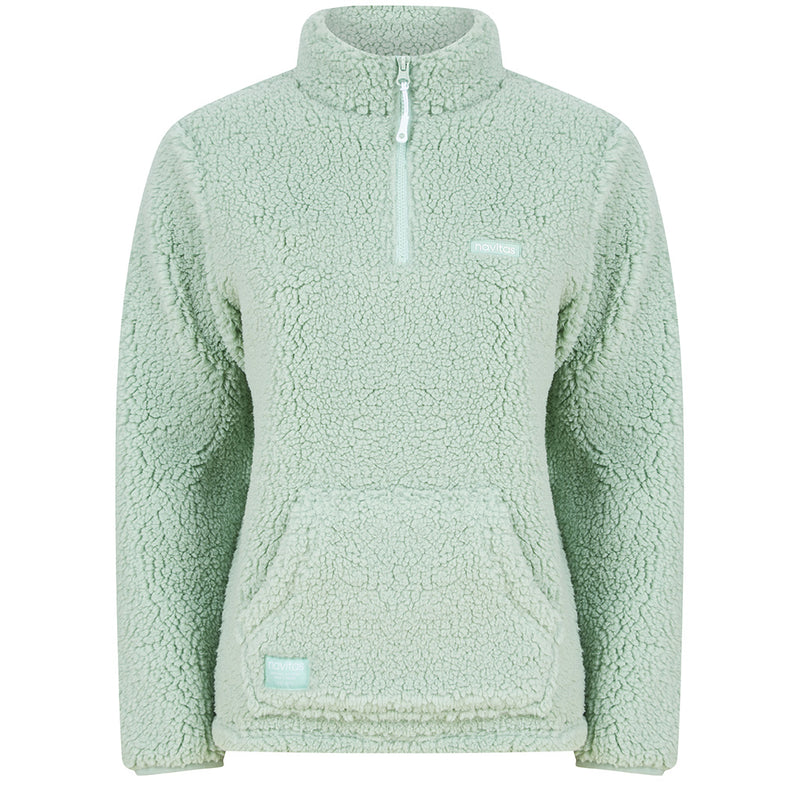 Womens Sherpa Pullover Light Green